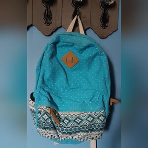 Super Cute Laptop Chrome Book Backpack - Blue - 15"x12"x5"